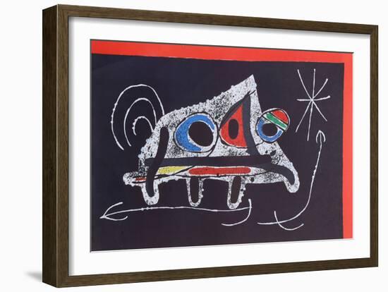 Le Lezard aux Plumes from Indelible Miro-Joan Miro-Framed Art Print