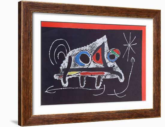 Le Lezard aux Plumes from Indelible Miro-Joan Miro-Framed Art Print