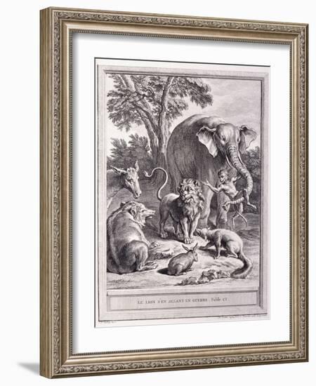 Le Lion S'En Allant En Guerre, C.1755-1759-Jean-Baptiste Oudry-Framed Giclee Print