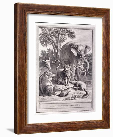 Le Lion S'En Allant En Guerre, C.1755-1759-Jean-Baptiste Oudry-Framed Giclee Print