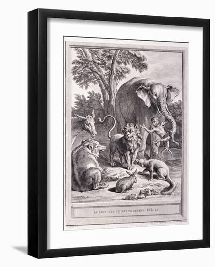 Le Lion S'En Allant En Guerre, C.1755-1759-Jean-Baptiste Oudry-Framed Giclee Print