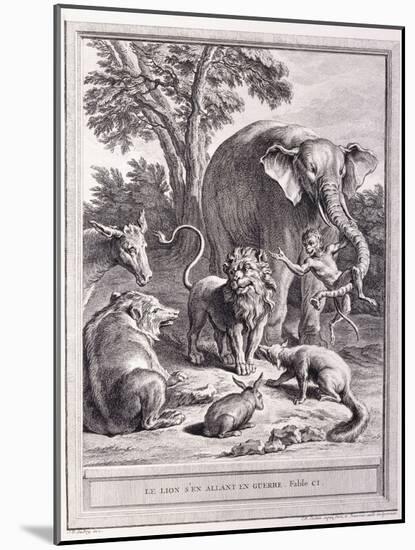 Le Lion S'En Allant En Guerre, C.1755-1759-Jean-Baptiste Oudry-Mounted Giclee Print