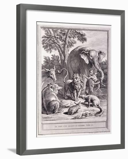 Le Lion S'En Allant En Guerre, C.1755-1759-Jean-Baptiste Oudry-Framed Giclee Print