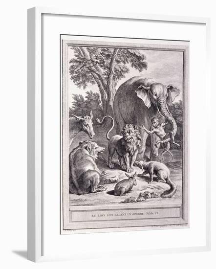 Le Lion S'En Allant En Guerre, C.1755-1759-Jean-Baptiste Oudry-Framed Giclee Print