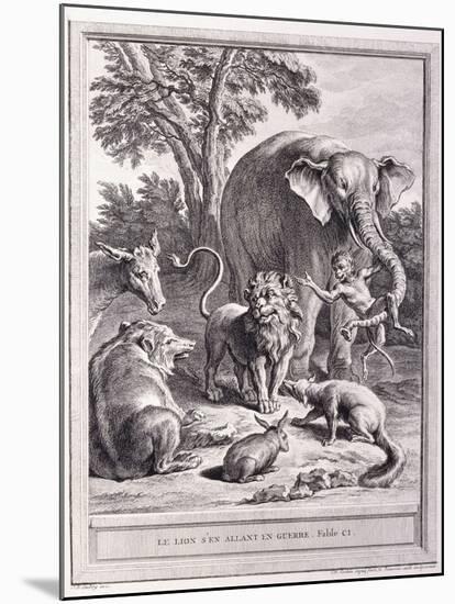 Le Lion S'En Allant En Guerre, C.1755-1759-Jean-Baptiste Oudry-Mounted Giclee Print