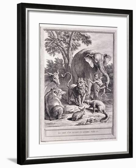 Le Lion S'En Allant En Guerre, C.1755-1759-Jean-Baptiste Oudry-Framed Giclee Print