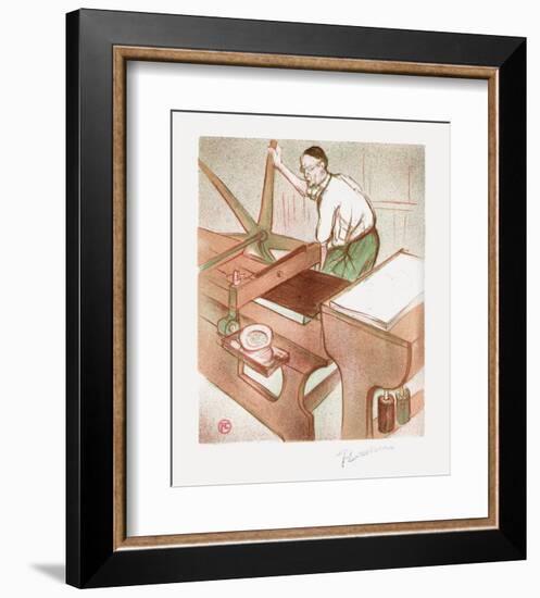 Le lithographe-Henri de Toulouse-Lautrec-Framed Collectable Print