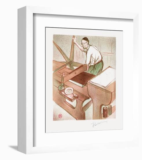 Le lithographe-Henri de Toulouse-Lautrec-Framed Collectable Print