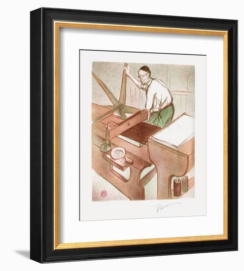 Le lithographe-Henri de Toulouse-Lautrec-Framed Collectable Print