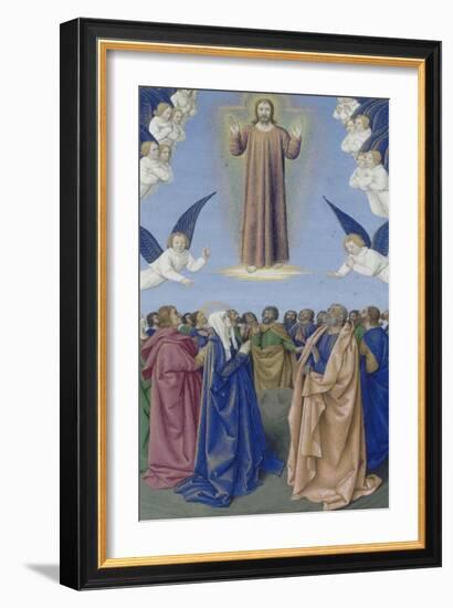 Le Livre d'Heures d'Etienne Chevalier : Fragments des Evangiles, L'Ascension-Jean Fouquet-Framed Giclee Print