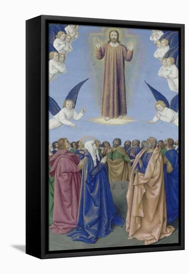 Le Livre d'Heures d'Etienne Chevalier : Fragments des Evangiles, L'Ascension-Jean Fouquet-Framed Premier Image Canvas