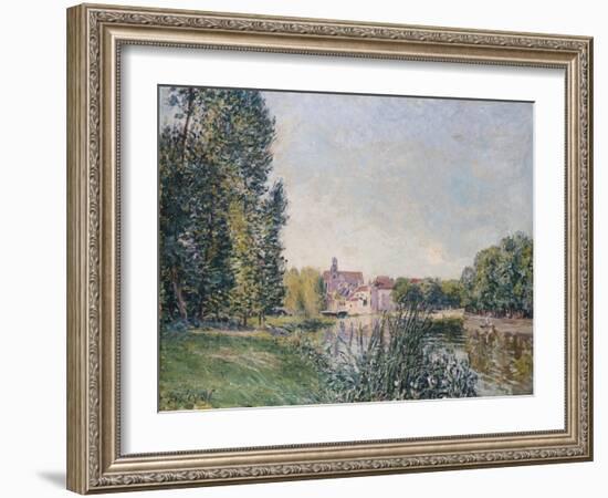 Le Loing Et L'Eglise De Moret, 1886-Eugène Boudin-Framed Giclee Print