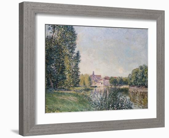 Le Loing Et L'Eglise De Moret, 1886-Eugène Boudin-Framed Giclee Print