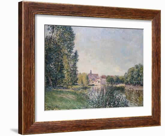 Le Loing Et L'Eglise De Moret, 1886-Eugène Boudin-Framed Giclee Print