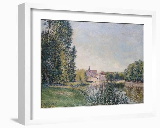 Le Loing Et L'Eglise De Moret, 1886-Eugène Boudin-Framed Giclee Print