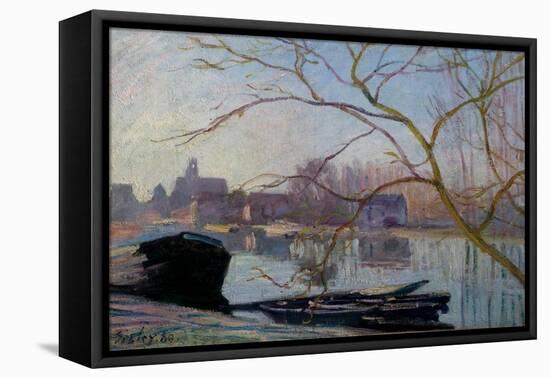 Le Loing, Gelée Blanche, 1889 (Oil on Canvas)-Alfred Sisley-Framed Premier Image Canvas