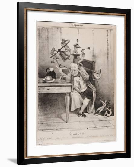 Le Mal De Tête, 1833-Honore Daumier-Framed Giclee Print