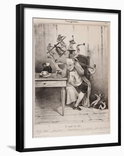 Le Mal De Tête, 1833-Honore Daumier-Framed Giclee Print
