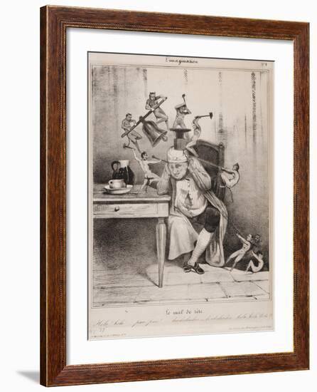 Le Mal De Tête, 1833-Honore Daumier-Framed Giclee Print