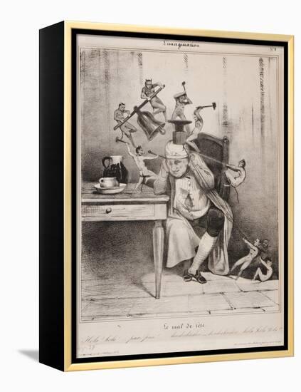 Le Mal De Tête, 1833-Honore Daumier-Framed Premier Image Canvas