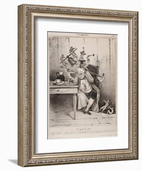 Le Mal De Tête, 1833-Honore Daumier-Framed Giclee Print