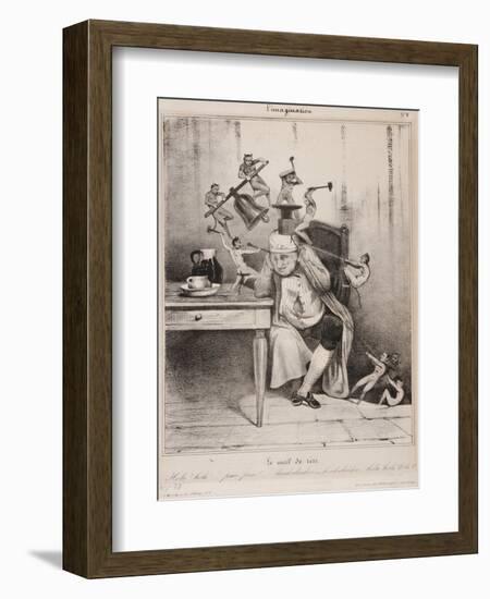 Le Mal De Tête, 1833-Honore Daumier-Framed Giclee Print