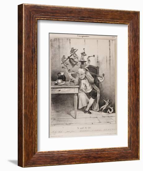 Le Mal De Tête, 1833-Honore Daumier-Framed Giclee Print