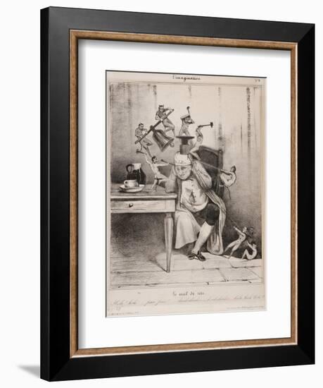 Le Mal De Tête, 1833-Honore Daumier-Framed Giclee Print