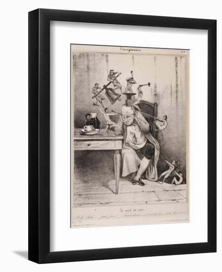 Le Mal De Tête, 1833-Honore Daumier-Framed Giclee Print