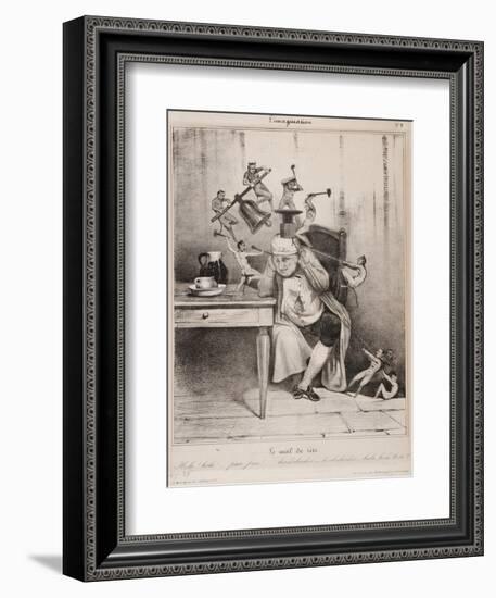 Le Mal De Tête, 1833-Honore Daumier-Framed Giclee Print