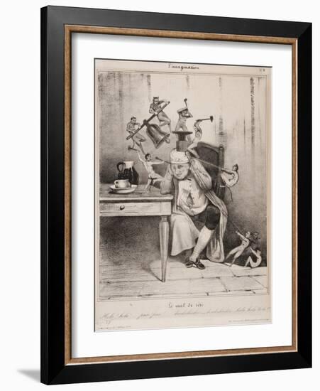 Le Mal De Tête, 1833-Honore Daumier-Framed Giclee Print