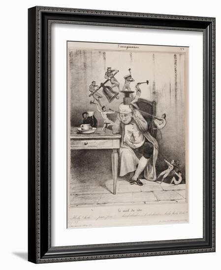 Le Mal De Tête, 1833-Honore Daumier-Framed Giclee Print