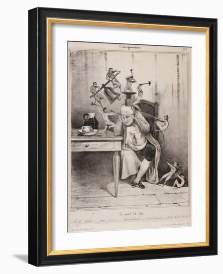 Le Mal De Tête, 1833-Honore Daumier-Framed Giclee Print