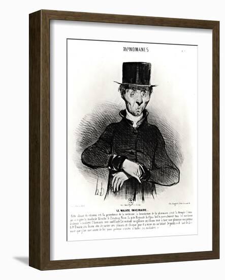 Le Malade Imaginaire, from the Series "Monomanes", 1830-Honore Daumier-Framed Giclee Print