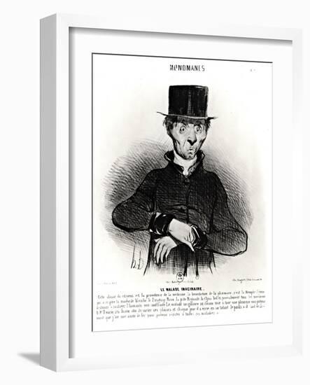 Le Malade Imaginaire, from the Series "Monomanes", 1830-Honore Daumier-Framed Giclee Print