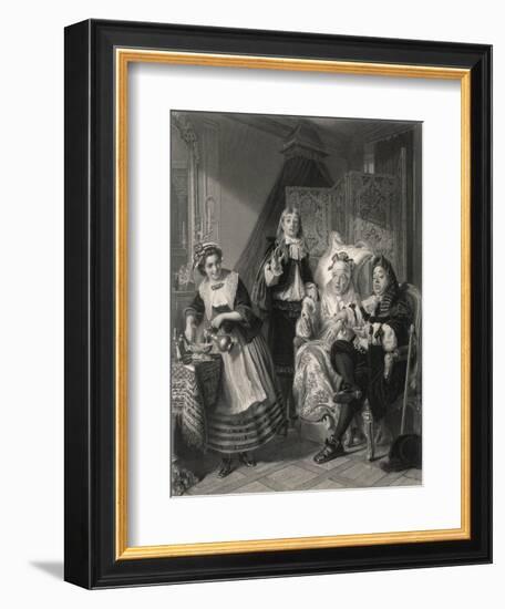 Le Malade Imaginaire' the Imaginary Invalid, His Doctors and His Maidservant-null-Framed Art Print