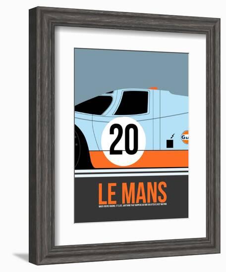 Le Mans Poster 2-Anna Malkin-Framed Art Print