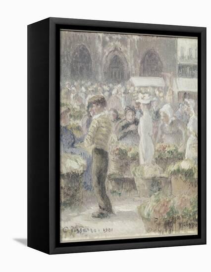 Le march? Dieppe-Camille Pissarro-Framed Premier Image Canvas