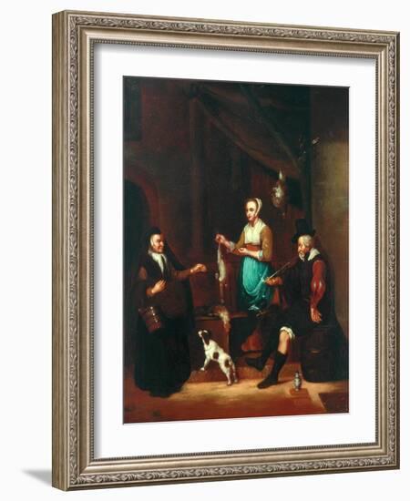 Le Marchand de Volaille-Gabriel Metsu-Framed Giclee Print