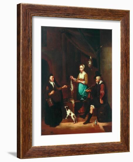 Le Marchand de Volaille-Gabriel Metsu-Framed Giclee Print