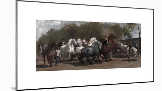 Le Marche aux Chevaux (The Horse Fair)-Rosa Bonheur-Mounted Premium Giclee Print