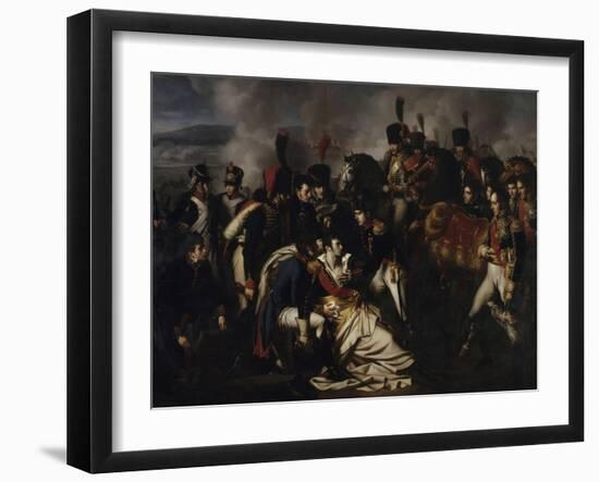 Le maréchal Lannes mortellement blessé près d'Essling le 22 mai 1809 (mort le 31 mai suivant) --Albert-Paul Bourgeois-Framed Giclee Print