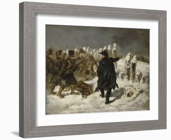 Le Maréchal Ney à la redoute de Kovno (1812)-Denis Auguste Marie Raffet-Framed Giclee Print