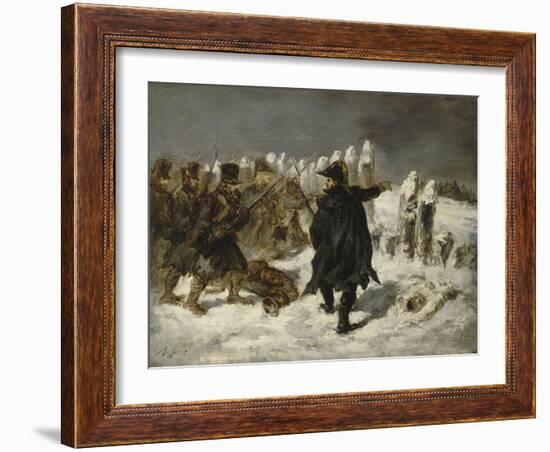 Le Maréchal Ney à la redoute de Kovno (1812)-Denis Auguste Marie Raffet-Framed Giclee Print