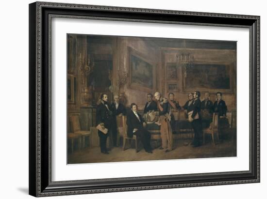 Le maréchal Soult présente à Louis-Philippe la loi de Régence, le 15 août 1842.-Claude Jacquand-Framed Giclee Print