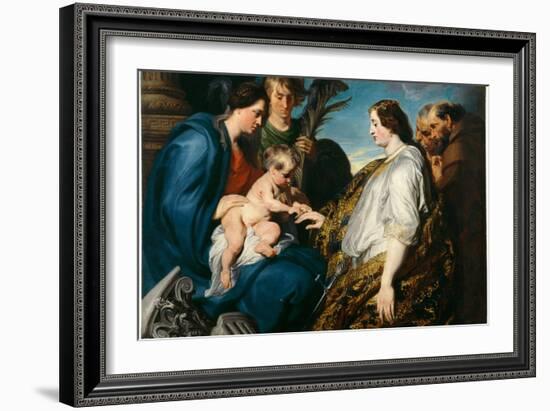 Le Mariage Mystique De Sainte Catherine  (The Mystical Marriage of Saint Catherine) Peinture D' An-Anthony Van Dyck-Framed Giclee Print