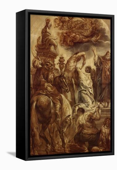 Le martyre de Sainte Apolline-Jacob Jordaens-Framed Premier Image Canvas