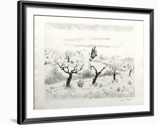 Le Mas Aux Amandiers-Yves Brayer-Framed Limited Edition