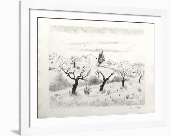 Le Mas Aux Amandiers-Yves Brayer-Framed Limited Edition