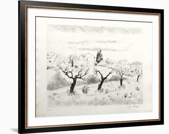 Le Mas Aux Amandiers-Yves Brayer-Framed Limited Edition